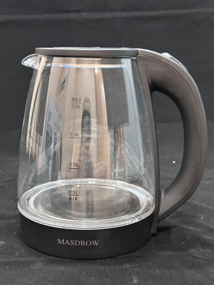 MASDROW Electric Kettle, 2.0L Hot Water Kettle Electric, BPA-Free Stainless Steel Tea Kettle, Electric Kettles for Boiling Water with Fast Boil, Auto Shut-Off & Boil Dry Protection, Silver